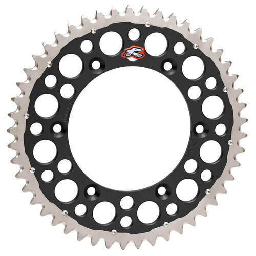 Renthal Twinring Suzuki Black Grooved Dirt Rear Sprocket DR 350 1991-1993 (49T)