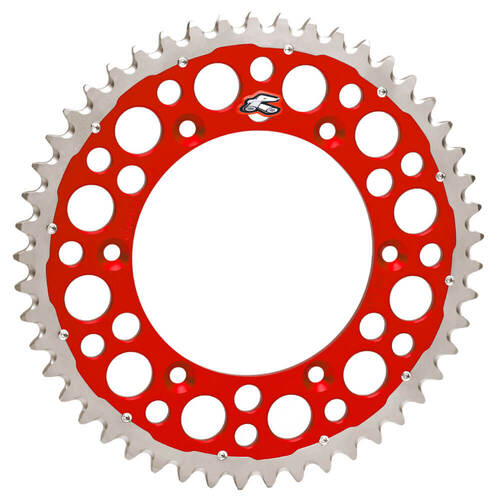 Renthal Twinring Honda Red Grooved Dual Sport Rear Sprocket CRF 450 L 2019 (50T)