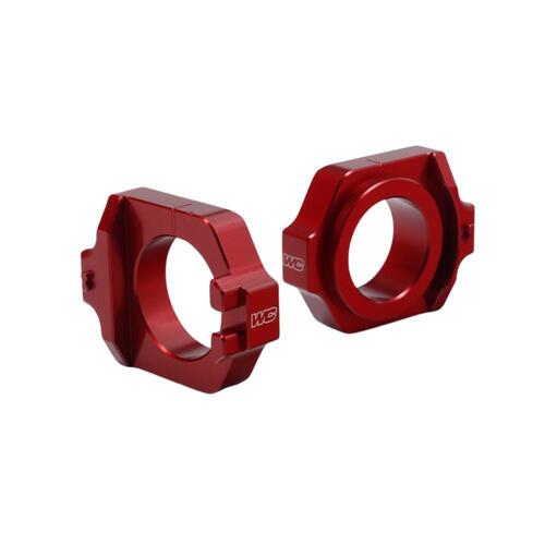 Works Connection Honda Red Axle Blocks CRF 250 R 2009-2024