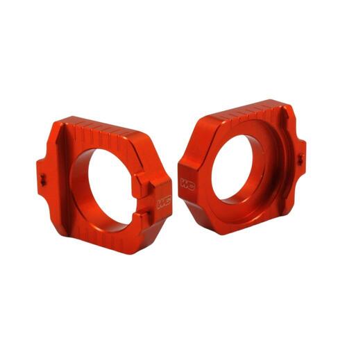 Works Connection KTM Orange Axle Blocks 250 SX-F 2013-2022