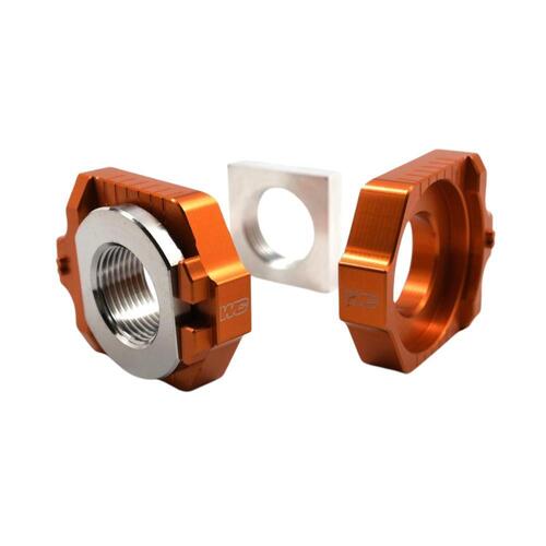 Works Connection Husqvarna Orange Axle Blocks FC 450 2023-2024