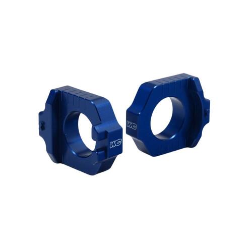 Works Connection Yamaha Blue Axle Blocks YZ 250 2002-2024