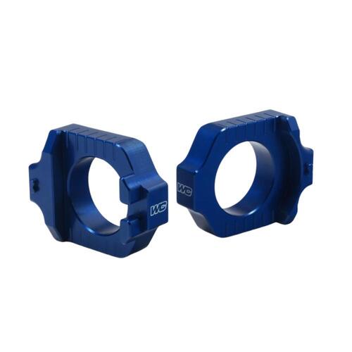 Works Connection Yamaha Blue Axle Blocks YZ 250 F 2012-2024