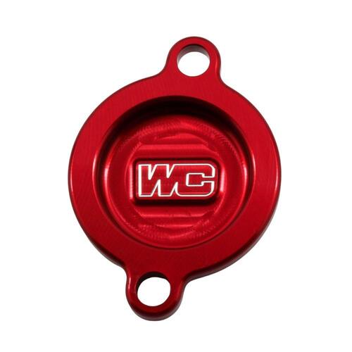 Works Connection Husqvarna Red Oil Filter Cover FC 450 Rockstar Edition 2018-2024