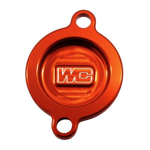 Works Connection Husqvarna Orange Oil Filter Cover FC 450 Rockstar Edition 2018-2024