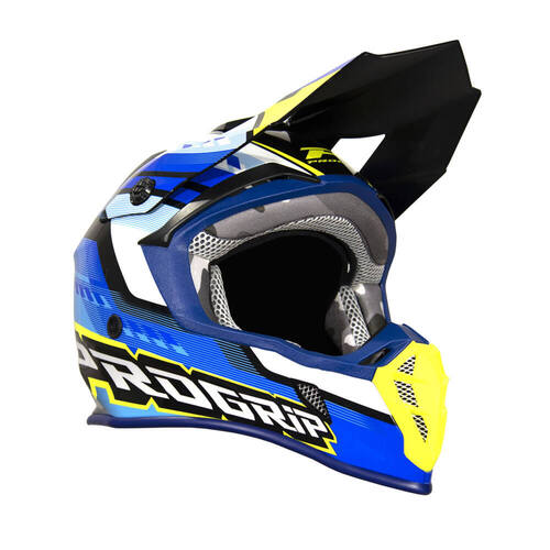 Progrip 3180 Medium Blue/Yellow Fluro Helmet