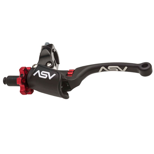 ASV Honda Black C6 Long Clutch Lever - TRX 450 R 2004-2012 (with Hot Start Pro Perch)