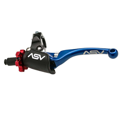 ASV Honda Blue F4 Long Clutch Lever - TRX 250 EX 2001-2008 (with Pro Perch)