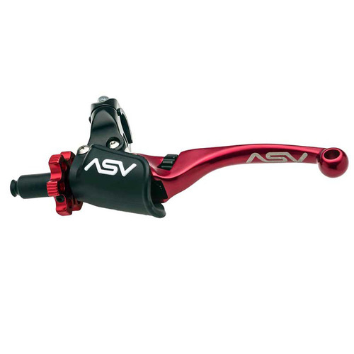 ASV Honda Red F4 Long Clutch Lever - TRX 250 EX 2001-2008 (with Pro Perch)