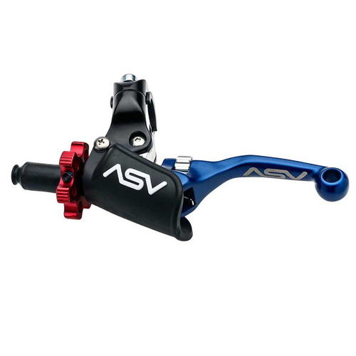 ASV Honda Blue F4 Shorty Clutch Lever - TRX 250 EX 2001-2008 (with Pro Perch)