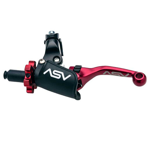 ASV Honda Red F4 Shorty Clutch Lever - TRX 250 EX 2001-2008 (with Pro Perch)