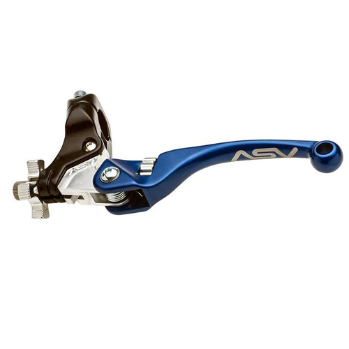 ASV Suzuki Blue F4 Long Off Road Clutch Lever - DR-Z 400 E 2000-2004 (with Standard Perch)