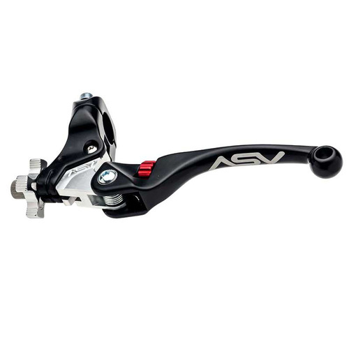 ASV Honda Black F4 Long Clutch Lever - TRX 250 EX 2001-2008 (with Standard Perch)