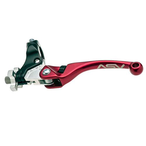 ASV Suzuki Red F4 Long Off Road Clutch Lever - DR-Z 400 E 2000-2004 (with Standard Perch)