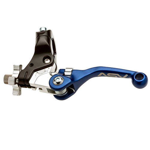 ASV Suzuki Blue F4 Shorty Off Road Clutch Lever - DR-Z 400 E 2000-2004 (with Standard Perch)