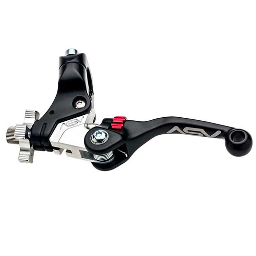 ASV Suzuki Black F4 Shorty Off Road Clutch Lever - DR-Z 400 E 2000-2004 (with Standard Perch)