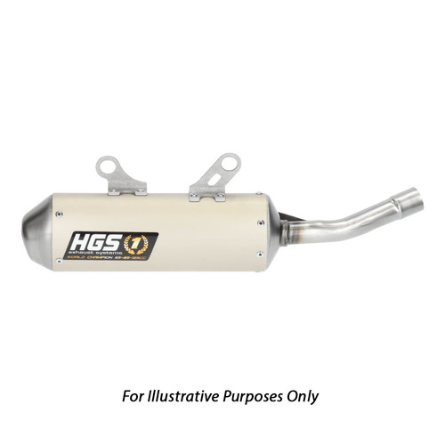 HGS Beta Grey 2 Stroke Round Silencer - RR 250 2020-2024