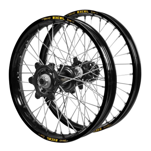 Yamaha Talon Carbon Fibre Black Hubs / Excel Black Rims Wheel Set