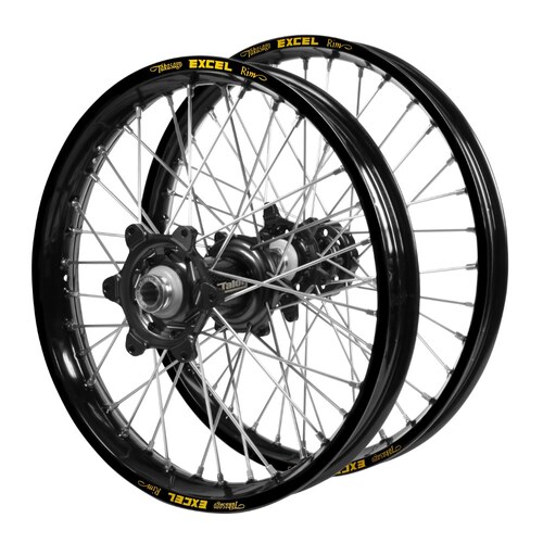 Suzuki Talon Carbon Fibre Black Hubs / Excel Black Rims Wheel Set