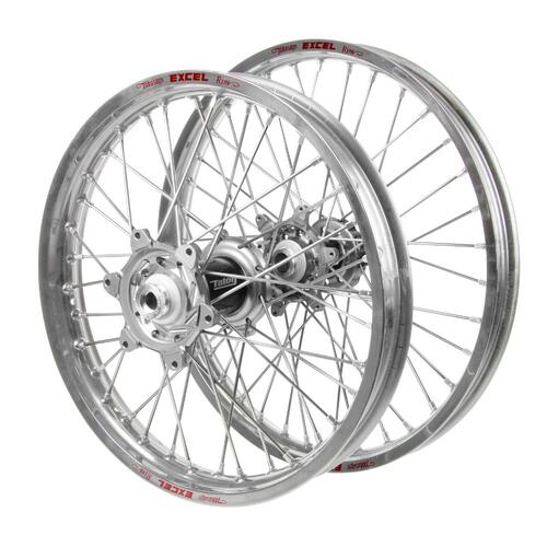 Gas Gas Talon Carbon Fibre Silver Hubs / Excel Silver Rims Wheel Set