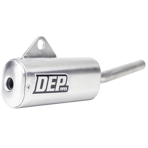 DEP Pipes Yamaha Silver 2 Stroke MX Silencer - YZ 125 1986