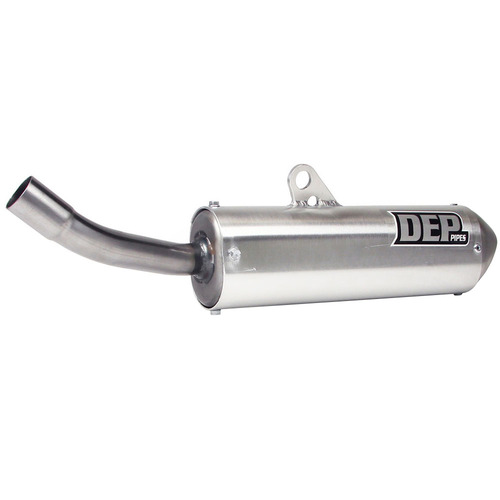 DEP Pipes Yamaha Silver 2 Stroke Shorty Silencer - YZ 250 2002-On