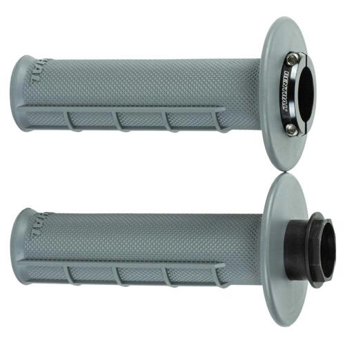 Renthal Lock On Grey/Black Medium Half Waffle MX Grips