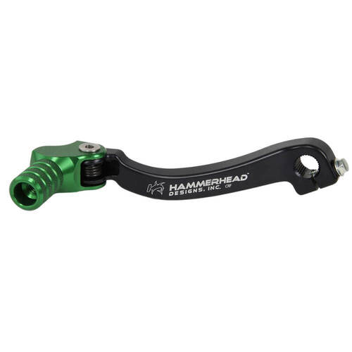 Hammerhead Honda Green Gear Lever With Customisable Knurled Tip CR 250 R 2004-2007 +0mm (boot size 8-9)