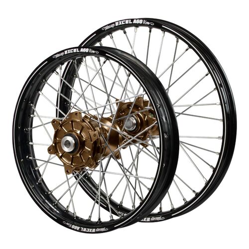 Honda Haan Cush Drive Magnesium Hubs / A60 Black Rims Wheel Set CRF 250 R 2014-2024 (21*1.6 / 19*1.85 OE)