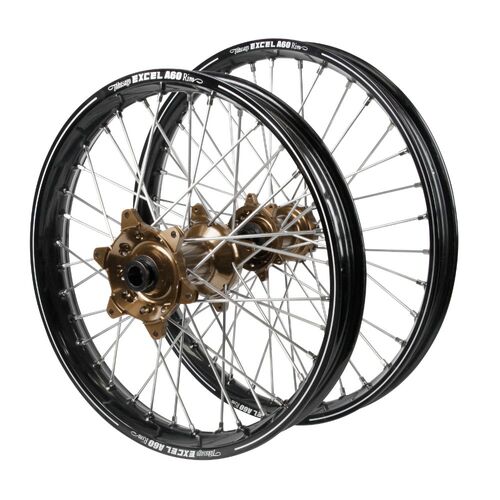 KTM Haan Magnesium Hubs / A60 Black Rims Wheel Set 125 EXC 2003-2015 (21*1.6 / 18*2.15 OE)