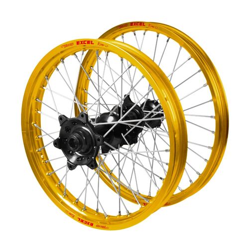 Beta Haan Black Hubs / Excel Gold Rims Wheel Set RR 430 4T RACING 2015-2024 (21*1.6 / 18*2.15 OE)