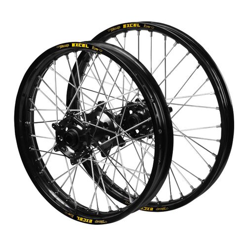 Beta Haan Black Hubs / Excel Black Rims Wheel Set RR 430 4T RACING 2015-2024 (21*1.6 / 18*2.15 OE)