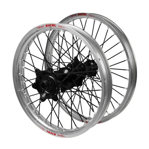 Kawasaki Adventure Haan Black Hubs / Excel Silver Rims / Black Spokes Wheel Set Z 900 RS 2018-2023 (17*3.50 / 17*4.25)