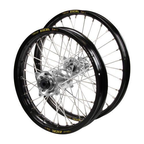 Ktm Haan Silver Hubs / Excel JNR Black Rims Wheel Set