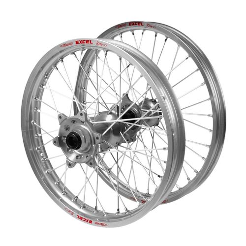 Husqvarna Haan Silver Hubs / Excel Silver Rims Wheel Set TC 250 2015-2016 (21*1.6 / 19*2.15 OE)