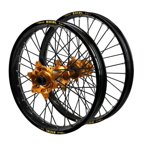 KTM Adventure Haan Orange Hubs / Excel Black Rims / Black Spokes Wheel Set 1090 ADVENTURE R 2017-2024 (17*3.50 / 17*4.25)