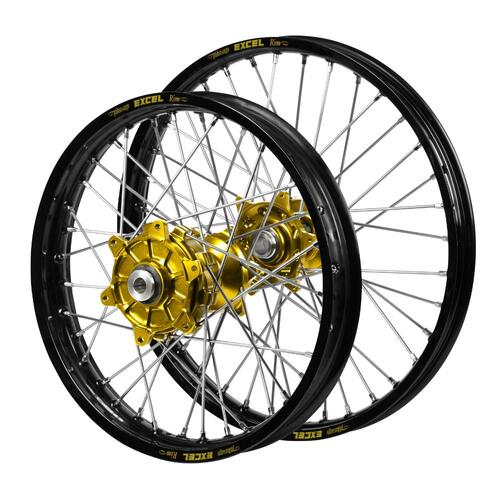 KTM Adventure Haan Gold Hubs / Excel Black Rims Wheel Set 950 ADVENTURE 2003-2006 (17*3.5 / 17*4.25)