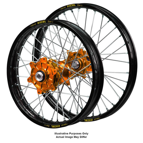 KTM Adventure Haan Orange Hubs / Excel Black Rims Wheel Set 1090 ADVENTURE R 2017-2024 (17*3.50 / 17*4.25)