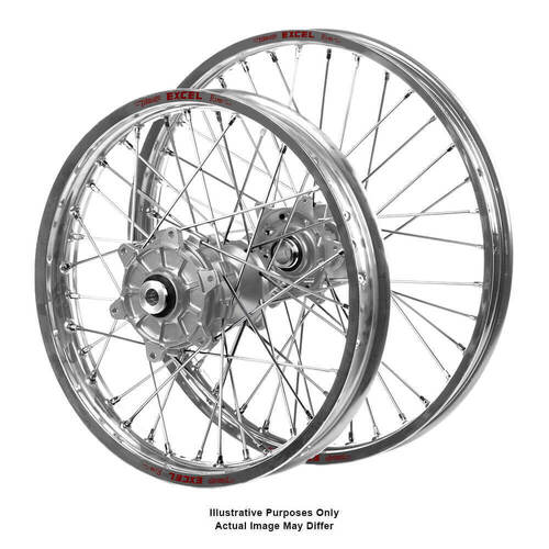 KTM Adventure Haan Silver Hubs / Excel Silver Rims Wheel Set 1090 ADVENTURE R 2017-2024 (17*3.50 / 17*4.25)