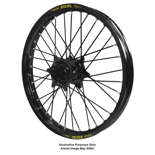 KTM 950-990 Adventure Haan Black Hubs / Excel Black Rims / Black Spokes Front Wheel 950 ADVENTURE 2003-2014 (17*3.5)