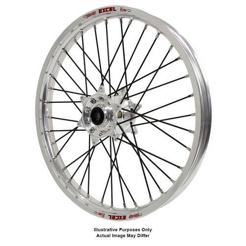 KTM 950-990 Adventure Haan Silver Hubs / Excel Silver Rims / Black Spokes Front Wheel 950 ADVENTURE 2003-2014 (17*3.5)