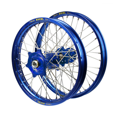 Gas Gas Haan Blue Hubs / Excel Blue Rims Wheel Set MC 125 2021-2023 (21*1.6 / 18*2.15)