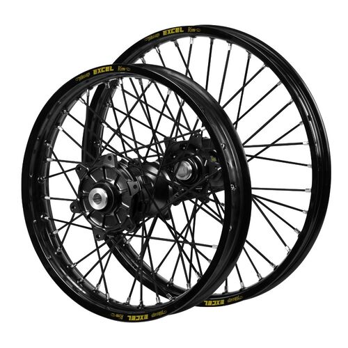 Husqvarna Haan Cush Drive Black Hubs / Excel Black Rims / Black Spokes Wheel Set TE 250 2014-2015 (21*1.6 / 18*2.15 OE)