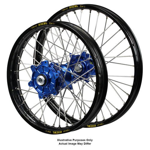 KTM Adventure Haan Blue Hubs / Excel Black Rims Wheel Set 1090 ADVENTURE R 2017-2024 (17*3.50 / 17*4.25)