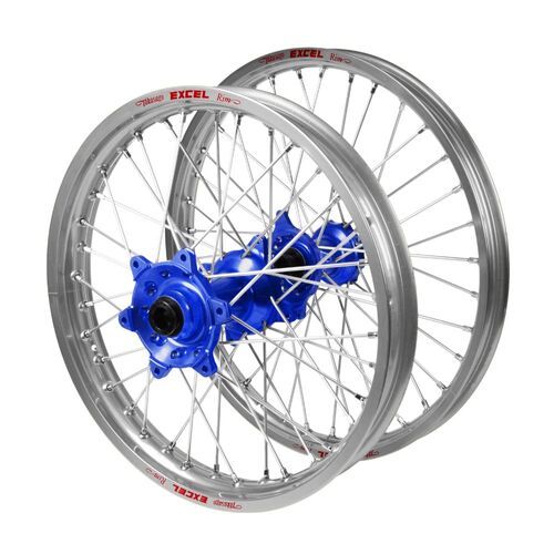 KTM Adventure Haan Blue Hubs / Excel Silver Rims Wheel Set 1290 SUPER ADVENTURE R 2017-2024 (21*1.85 / 18*4.25)