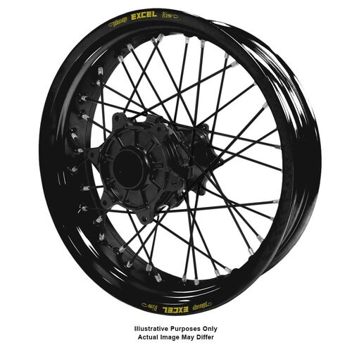 KTM 950-990 Adventure Haan Black Hubs / Excel Black Rims / Black Spokes Rear Wheel 950 ADVENTURE 2003-2014 (17*4.25)