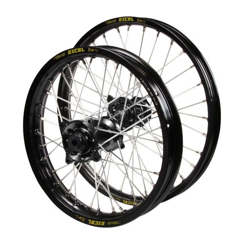 Yamaha Haan Black Hubs / Excel JNR Black Rims Wheel Set