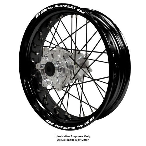 KTM 950-990 Adventure Haan Silver Hubs / SM Pro Platinum Black Rims / Black Spokes Rear Wheel