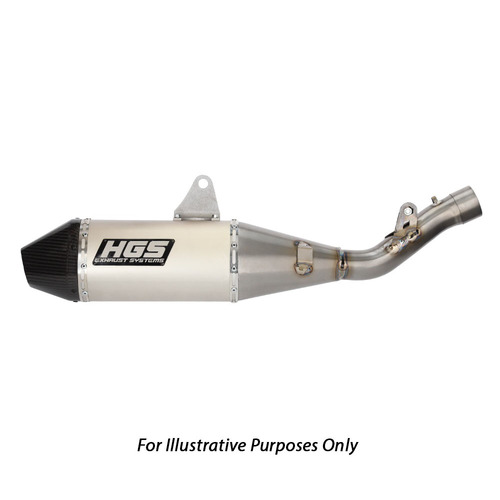 HGS Kawasaki 4 Stroke Titanium Carbon Silencer - KX 250 X 2017-2024 (Fits Only on HGS Headpipe)