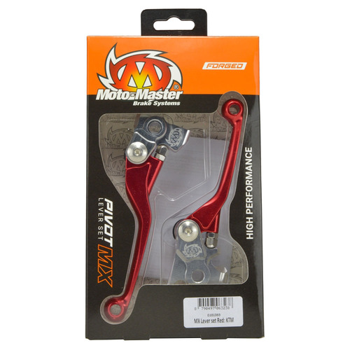 Moto-Master Honda Red MX Pivot Brake & Clutch Lever Set CRF 250 RWE 2025